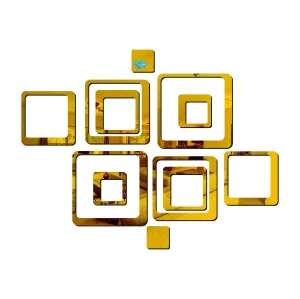 12 Square Golden Wall Mirrors|Acrylic Stickers|Mirrors|Wall Mirror Stickers|Wall Mirror Decor|Stickers for Wall|Sticker Mirror|Acrylic Mirror|Mirror for Wall|Mirror Stickers.420