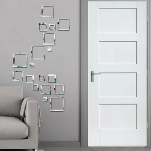 18 Square Silver Wall Mirrors|Acrylic Stickers|Mirrors|Wall Mirror Stickers|Wall Mirror Decor|Stickers for Wall|Sticker Mirror|Acrylic Mirror|Mirror for Wall|Mirror Stickers.465