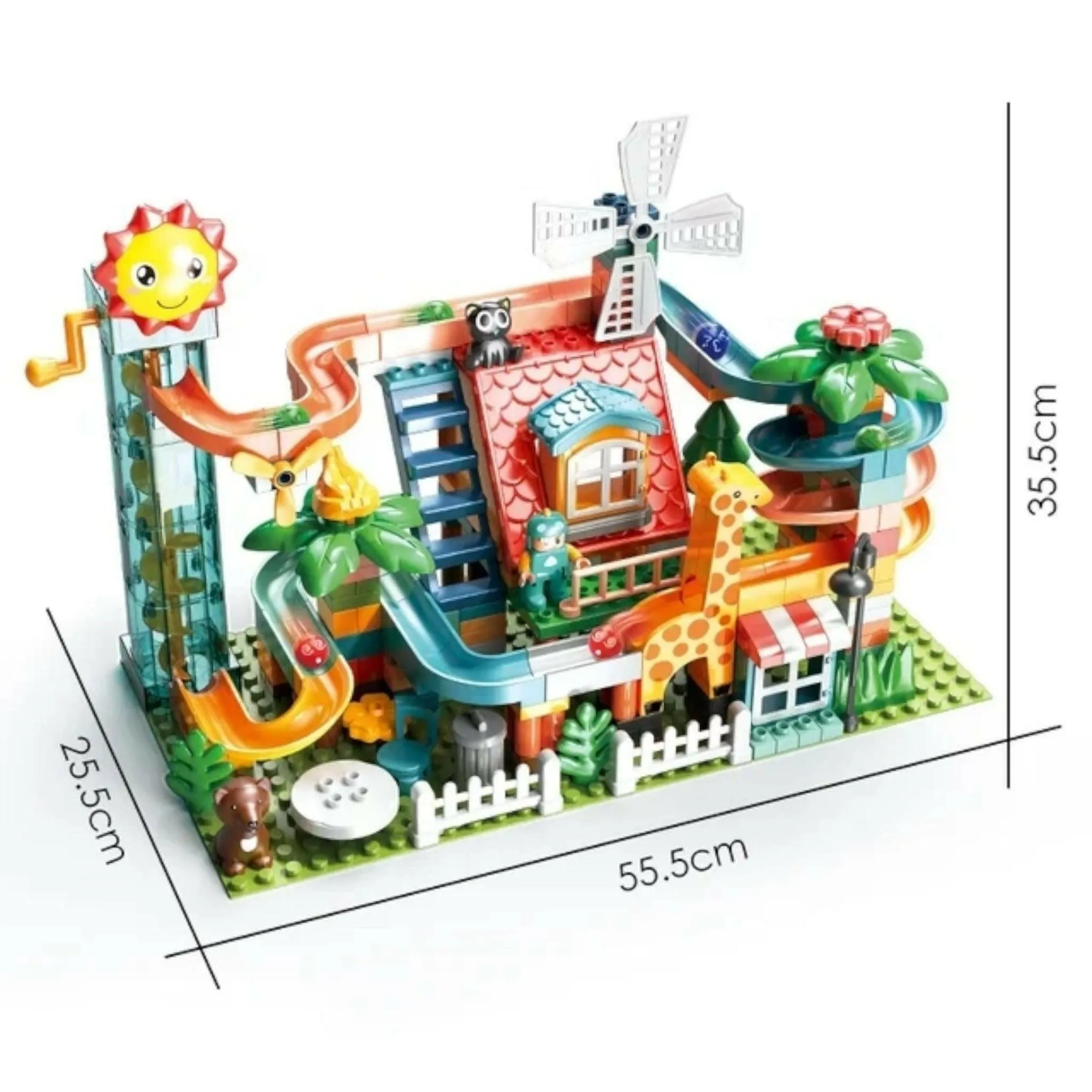 2-in-1  Educational Marble Race Track Building Blocks Set 255PCS