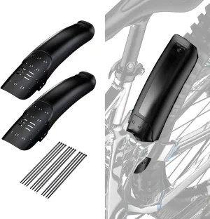 2 PCs Universal Mountain Bike Fender, MTB Bicycle Fenders Rear   Front Mountain Bike Mud Guard Set, 14.37" Length 3.15" Width