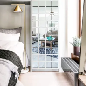 28 Big Square Silver Wall Mirrors|Acrylic Stickers|Mirrors|Wall Mirror Stickers|Wall Mirror Decor|Stickers for Wall|Sticker Mirror|Acrylic Mirror|Mirror for Wall|Mirror Stickers.364
