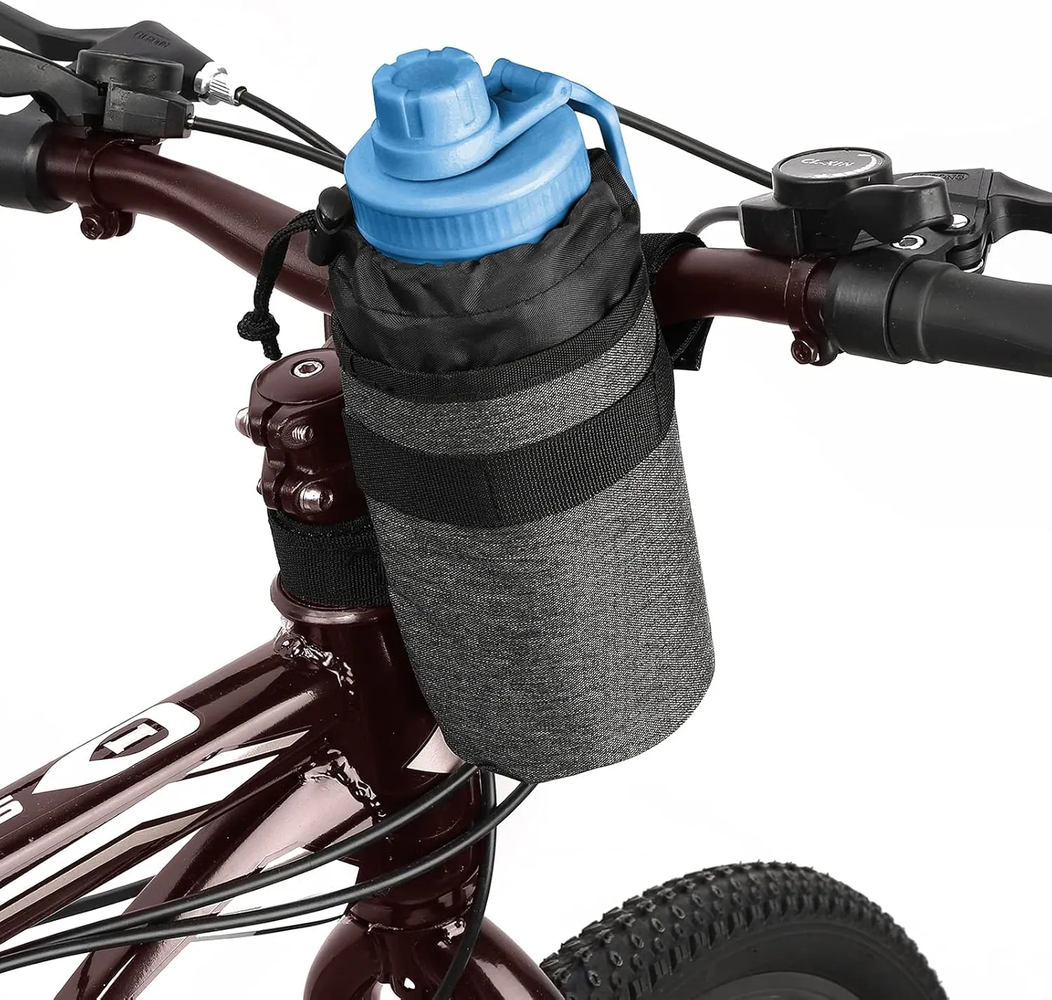 Accmor Insulated Bike Water Bottle Holders - Keeps Bottle Cool or Warm, Universal Fit for Kids, Mountain, Cruiser, Road Bikes - Black