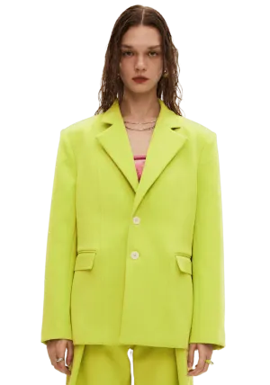 Acetate Oversized Lapel Blazer