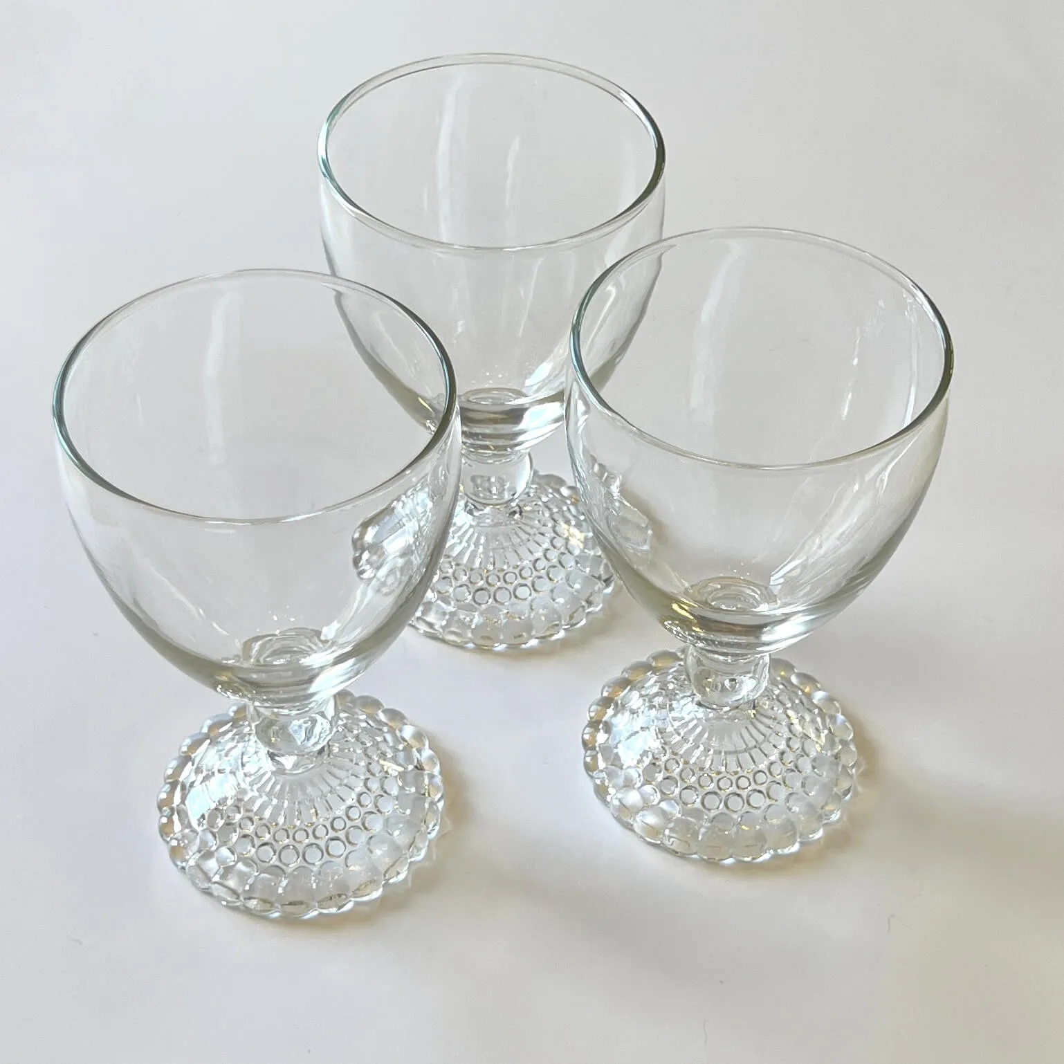 Anchor Hocking Bubble Foot Clear Glass Water Goblet Set - 5 3/8 in.