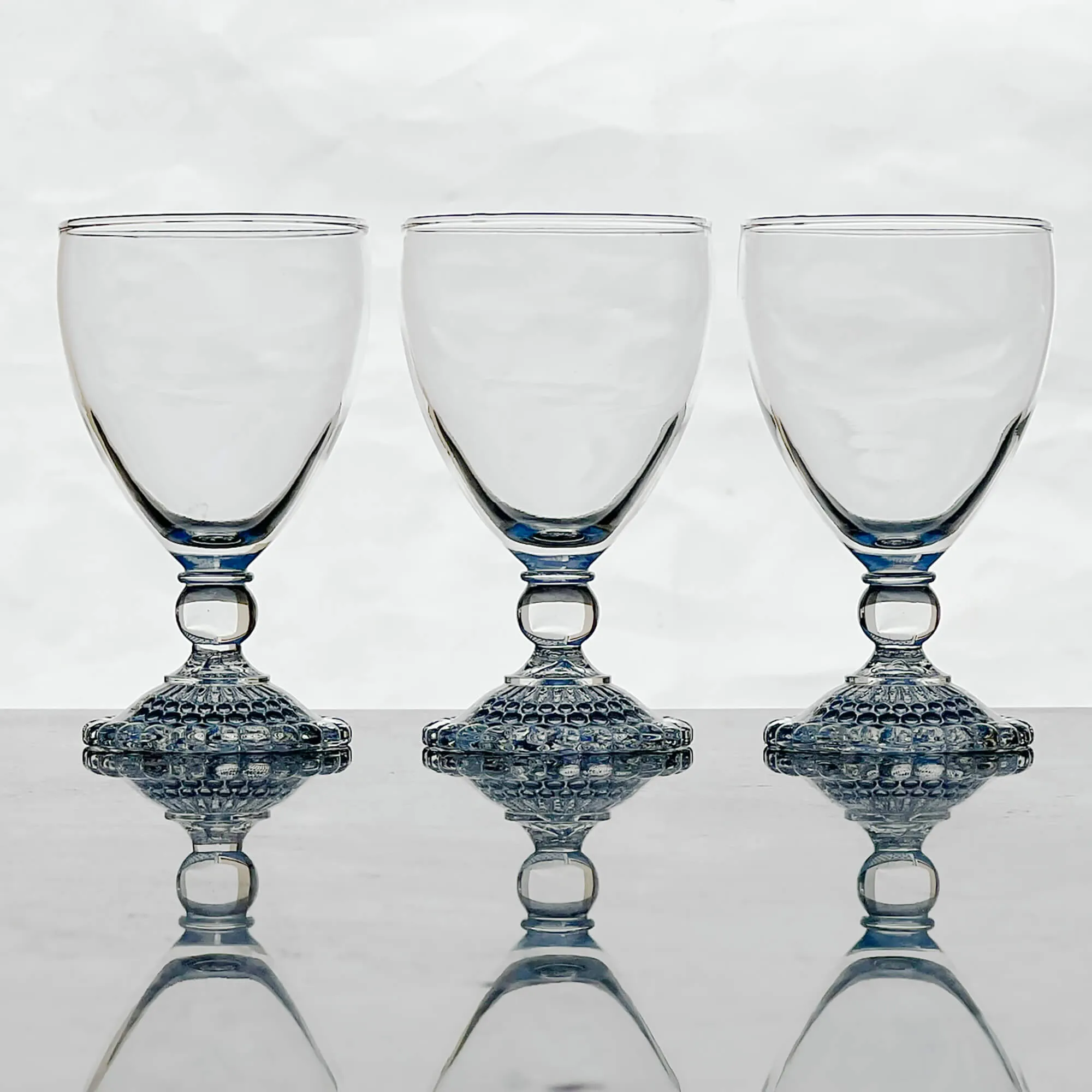 Anchor Hocking Bubble Foot Clear Glass Water Goblet Set - 5 3/8 in.