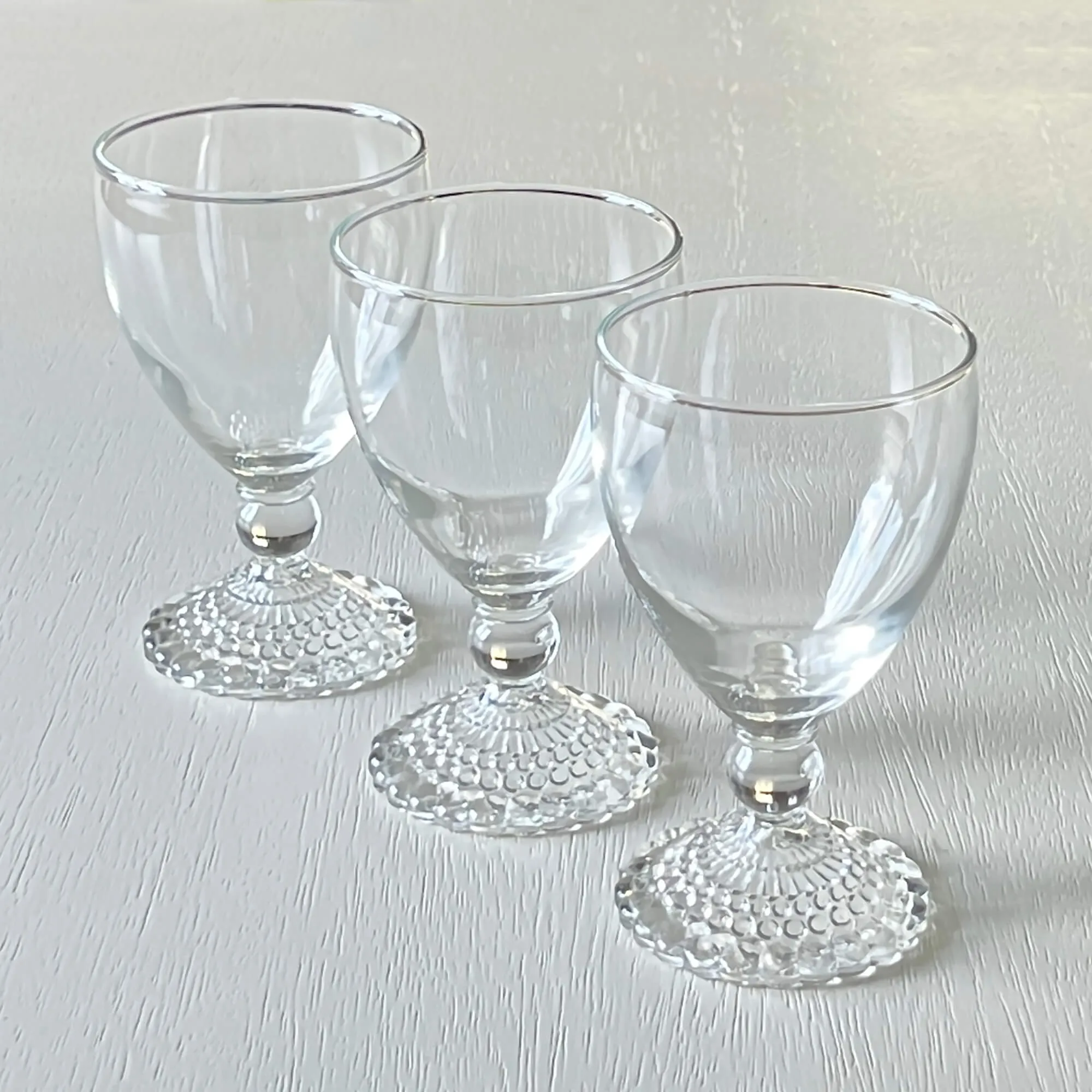 Anchor Hocking Bubble Foot Clear Glass Water Goblet Set - 5 3/8 in.