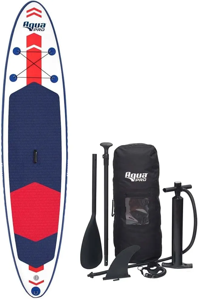 Aqua Leisure 11' Inflatable Stand-UP Paddleboard Drop Stitch W/Oversized Backpack F/Board & Accessories