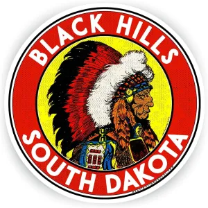 Black Hills 3" Vinyl Decal South Dakota Laptop, Cell, Truck Sticker for Windows, Cars, Trucks