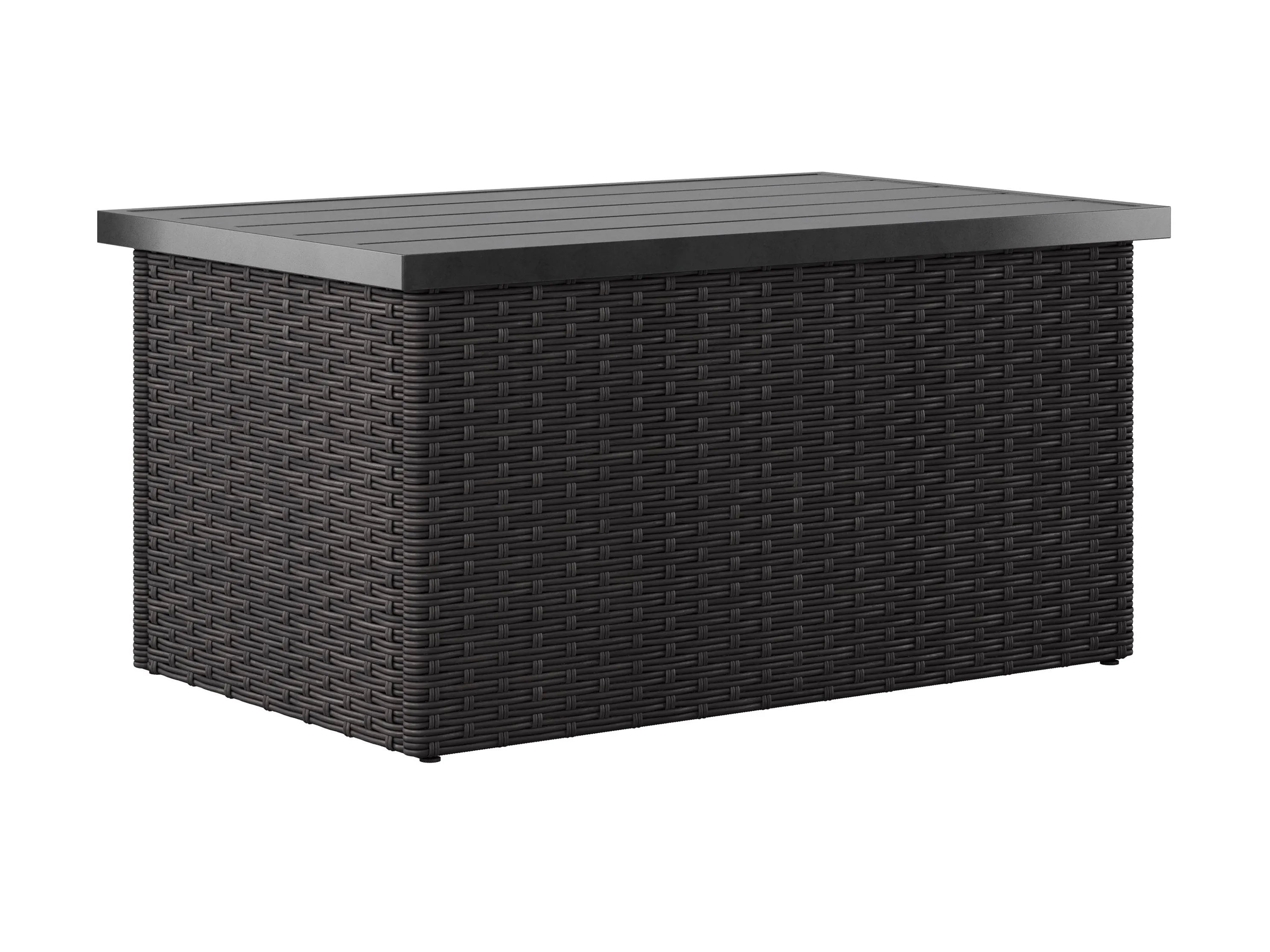 Blue Outdoor Wicker Sectional Set 6pc