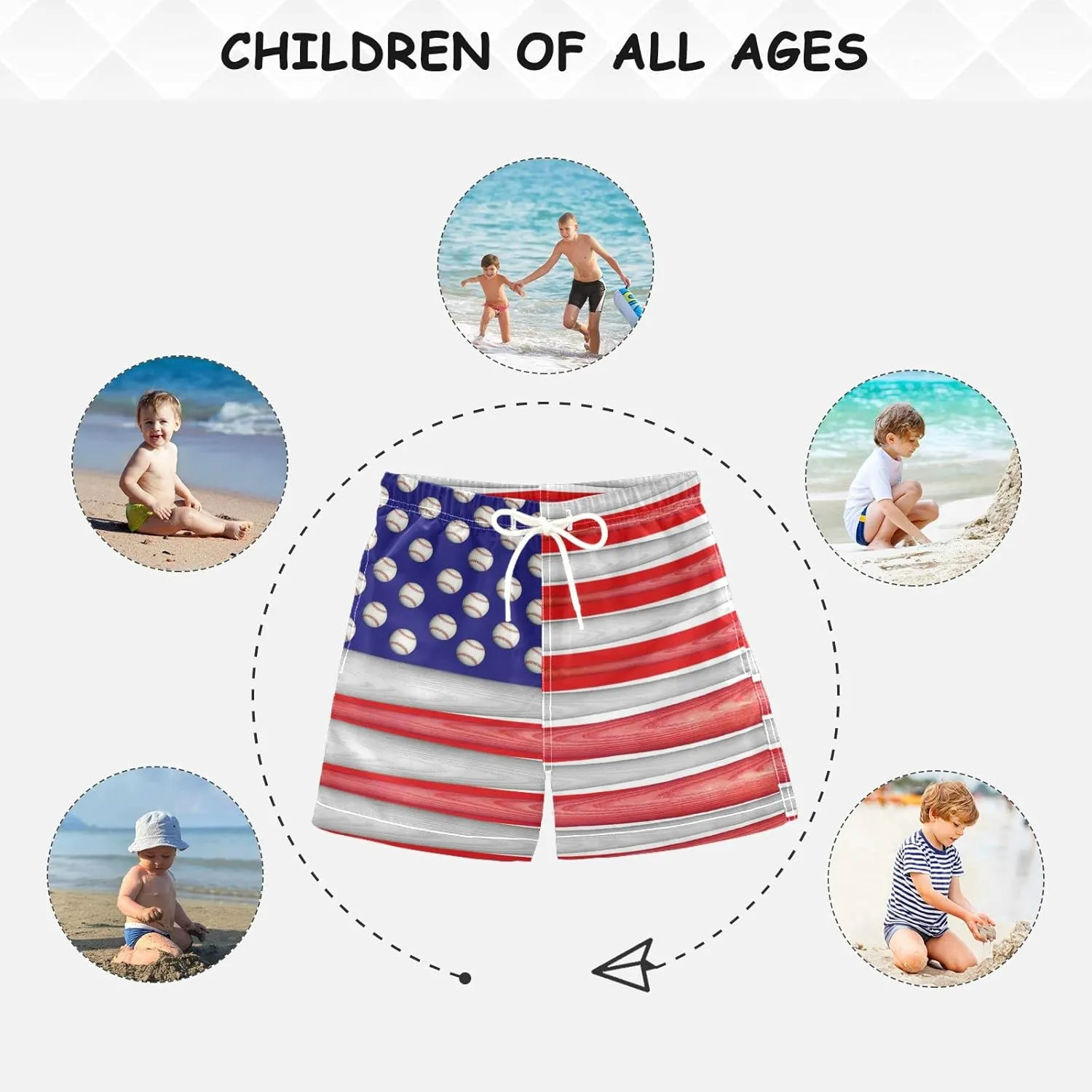 Boys Swim Trunks Toddler Boy Swim Board Shorts Swimwear Kids Beach Swimsuit Bathing Suits