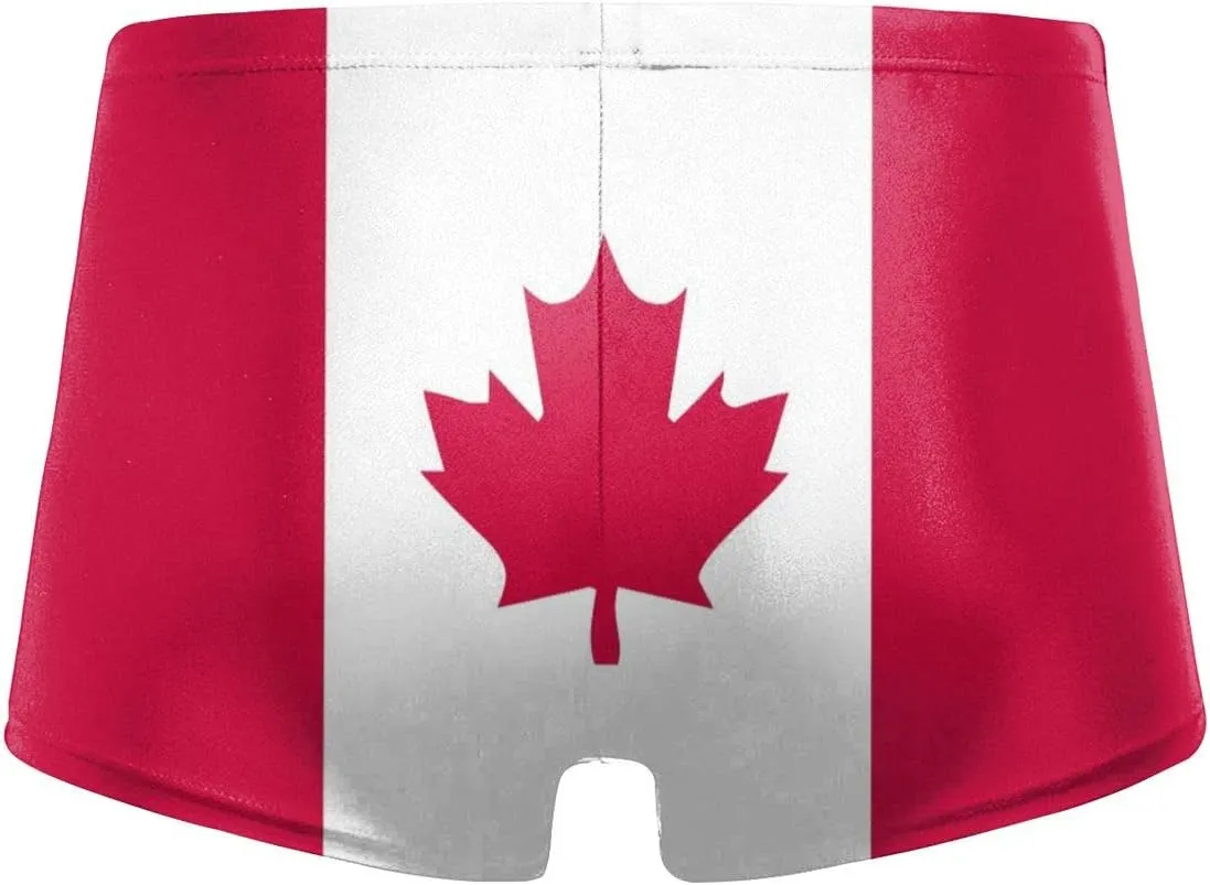Canadian Flag Men Swimwear Swimsuits Surf Board Boxer Shorts Trunks