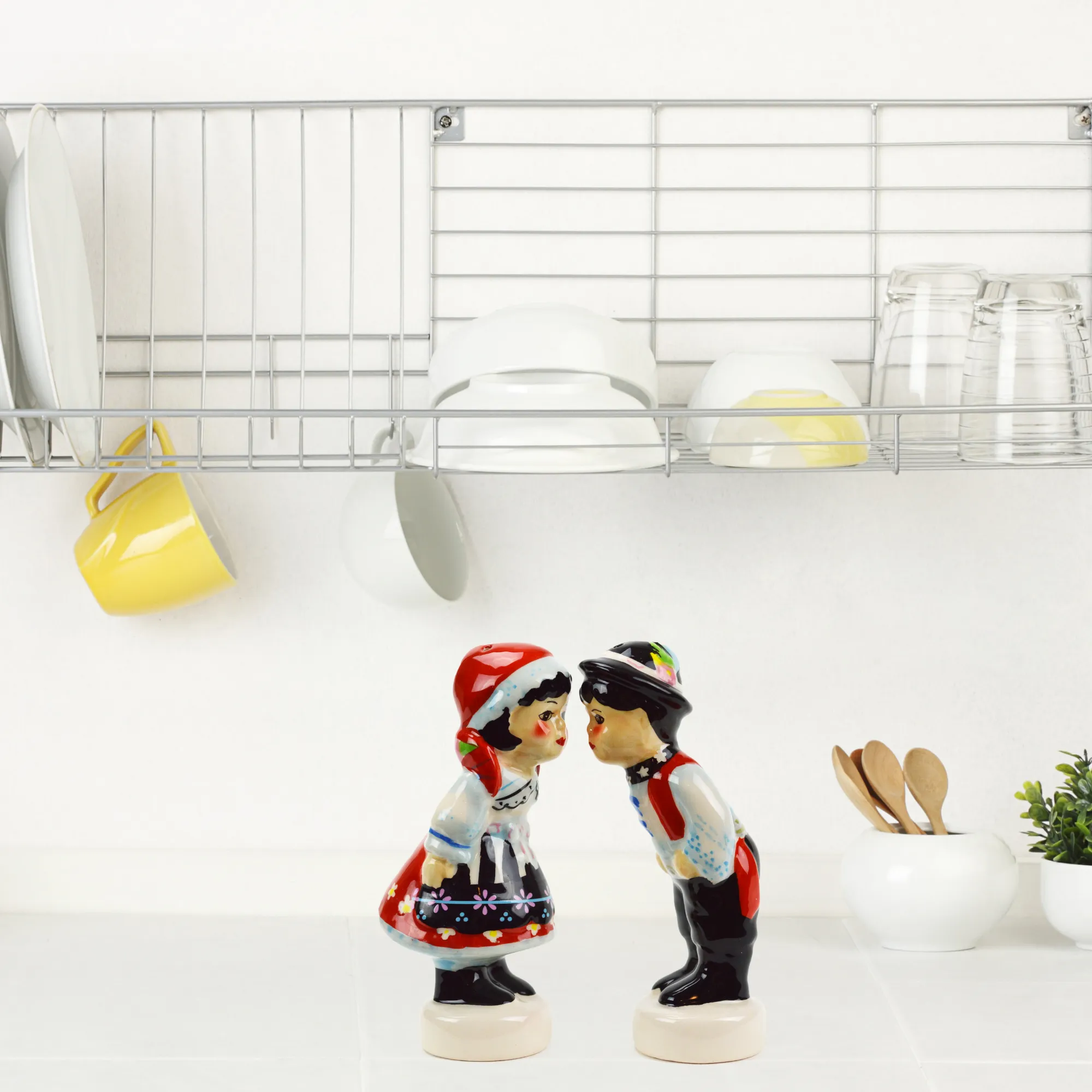 Ceramic Salt & Pepper Czech Couple