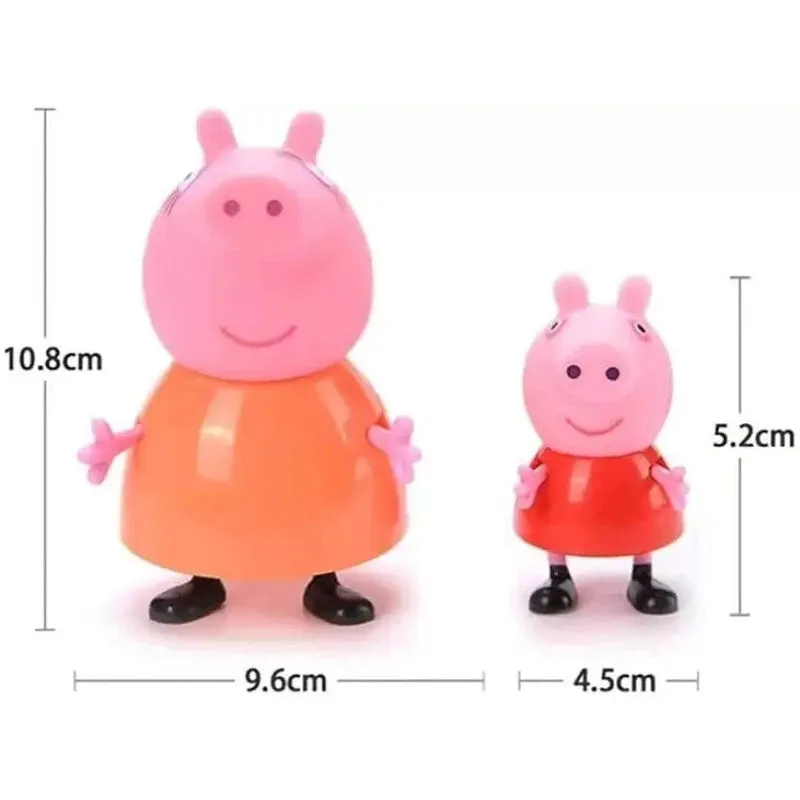 Cute Cartoon Animated Figures Peppa Pig Family Set (4 Pcs)