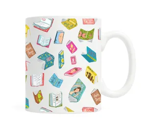 Floating Books 11 ounce Ceramic Mug