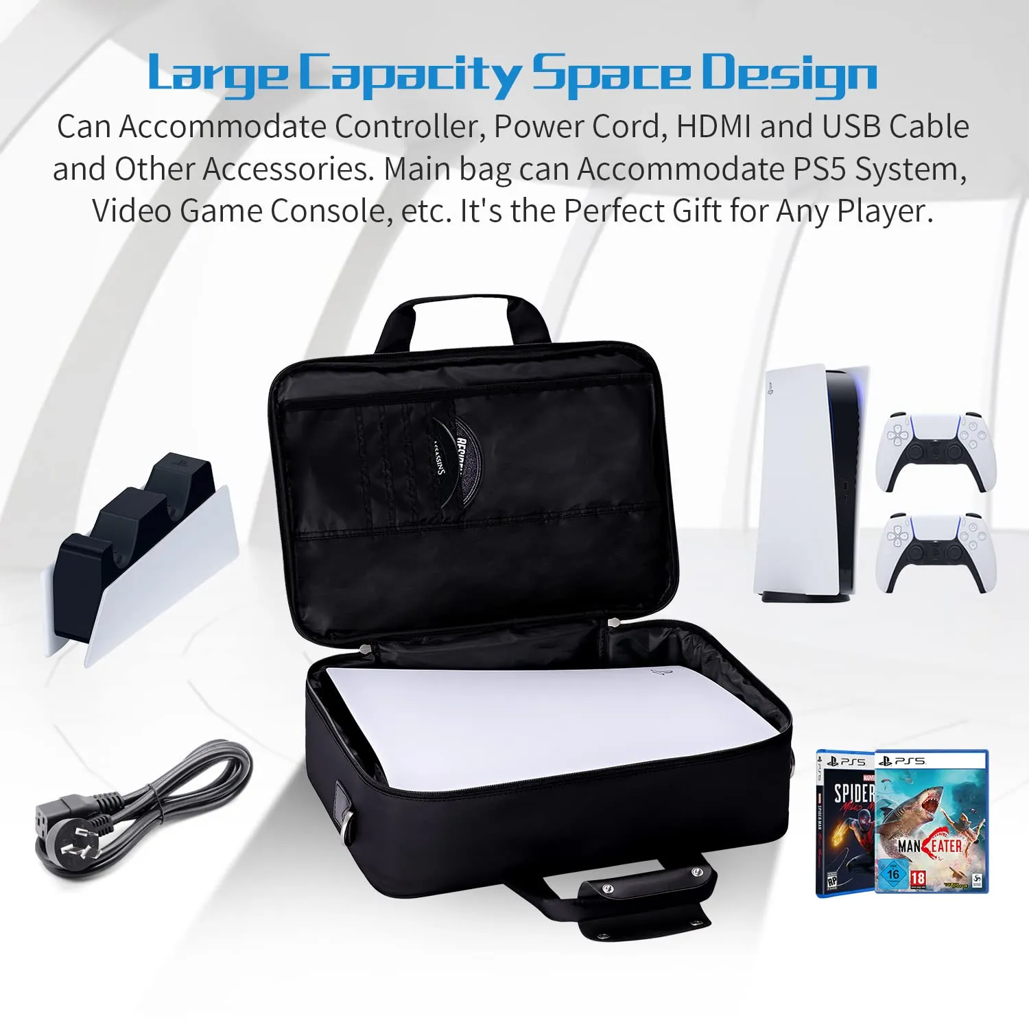 G-STORY PS5 Case, Carrying Case Travel Bag for PS5, Storage Bag Compatible PS5