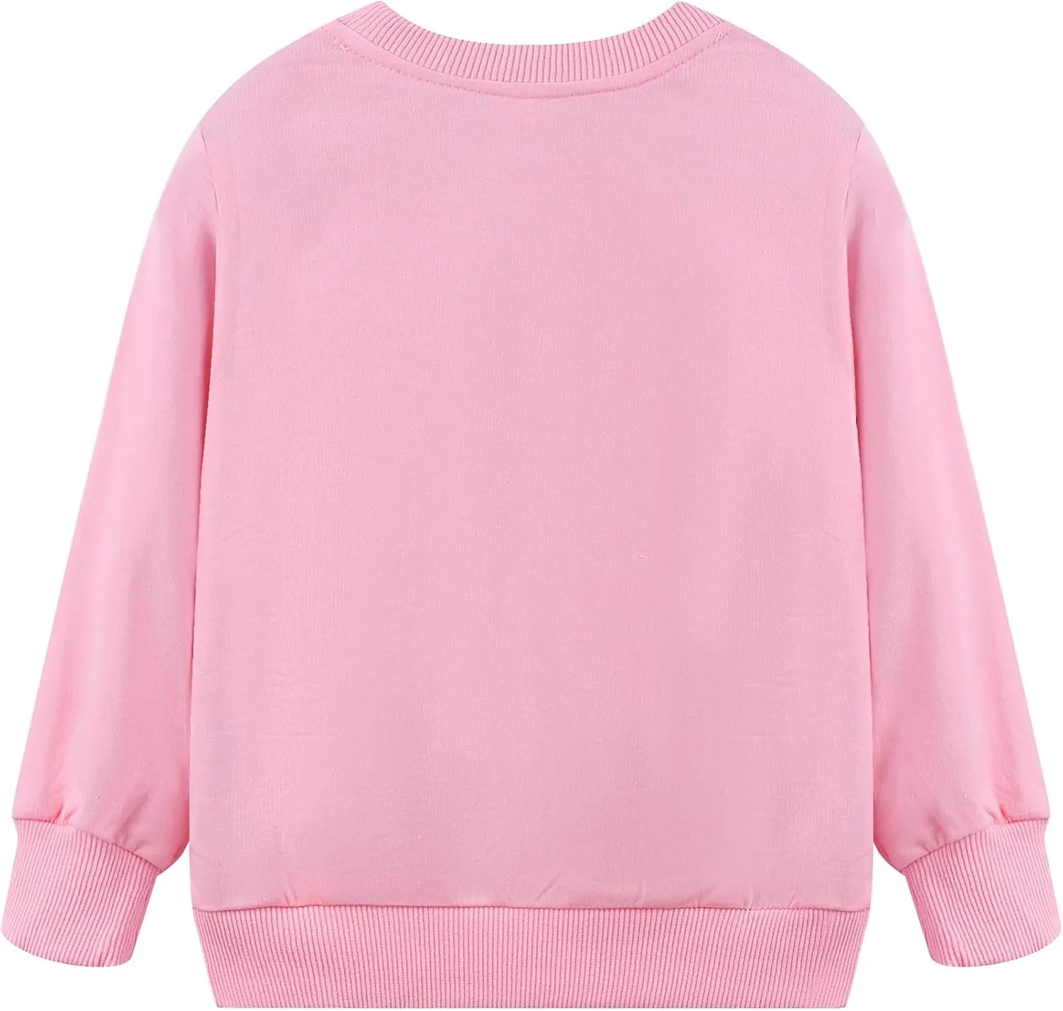 Girls Rainbow Sweatshirts Long Sleeve Crewneck Cotton Pink Sequin Shirt Toddler Fall Pullover Tops Kids Rainbow Sweaters 4T