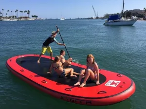 Inflatable PVC Oversized SUP Paddle Board Surf Board Raft Boat, 13X4FT, as picture show