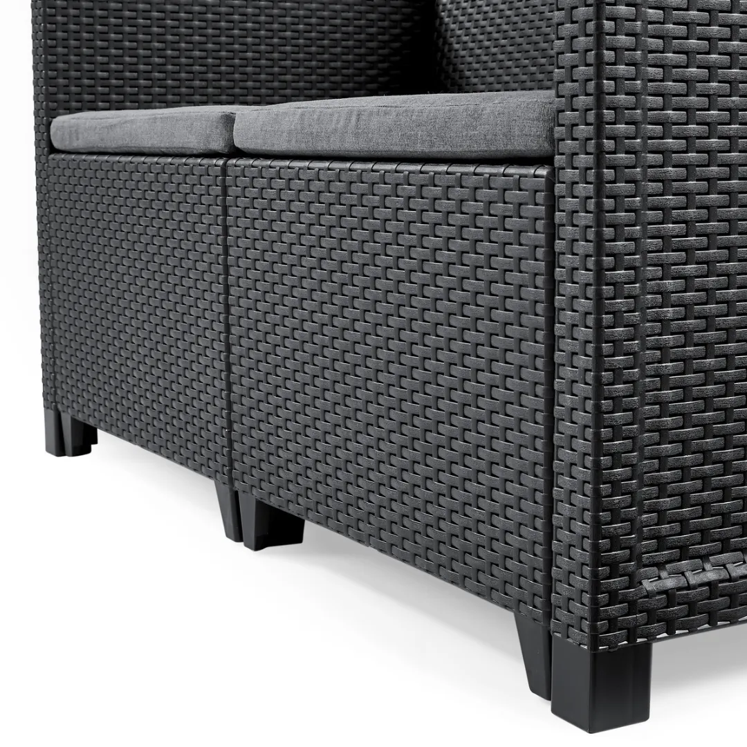 Keter Emma Corner Lounge Set - With Storage Table