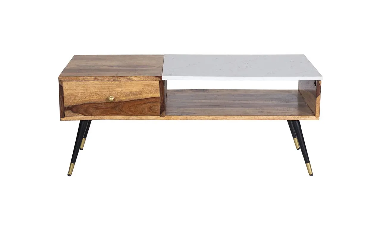 Kraft Bazaar Sheesham Wood Coffee Table | Center Table for Living Room | Centre Table for Living Room | Coffee Table for Living Room | Sheesham Wood Honey Finish