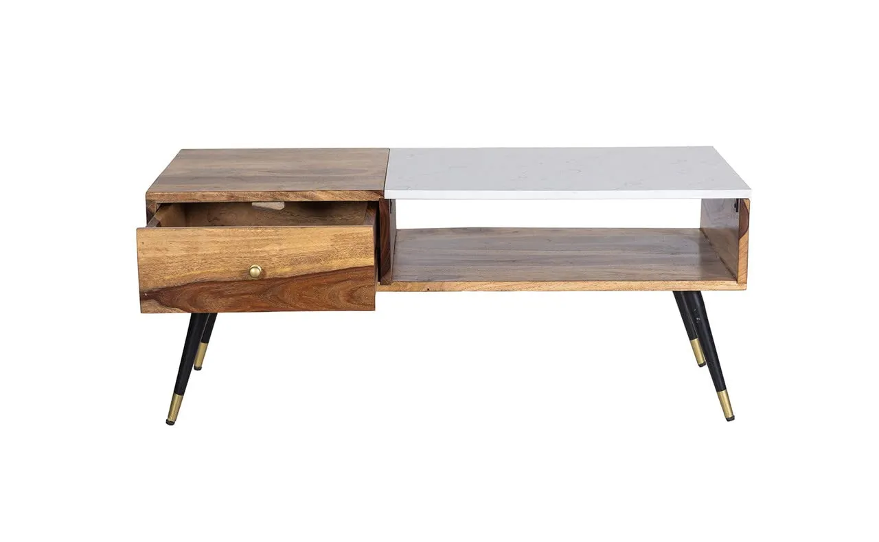 Kraft Bazaar Sheesham Wood Coffee Table | Center Table for Living Room | Centre Table for Living Room | Coffee Table for Living Room | Sheesham Wood Honey Finish