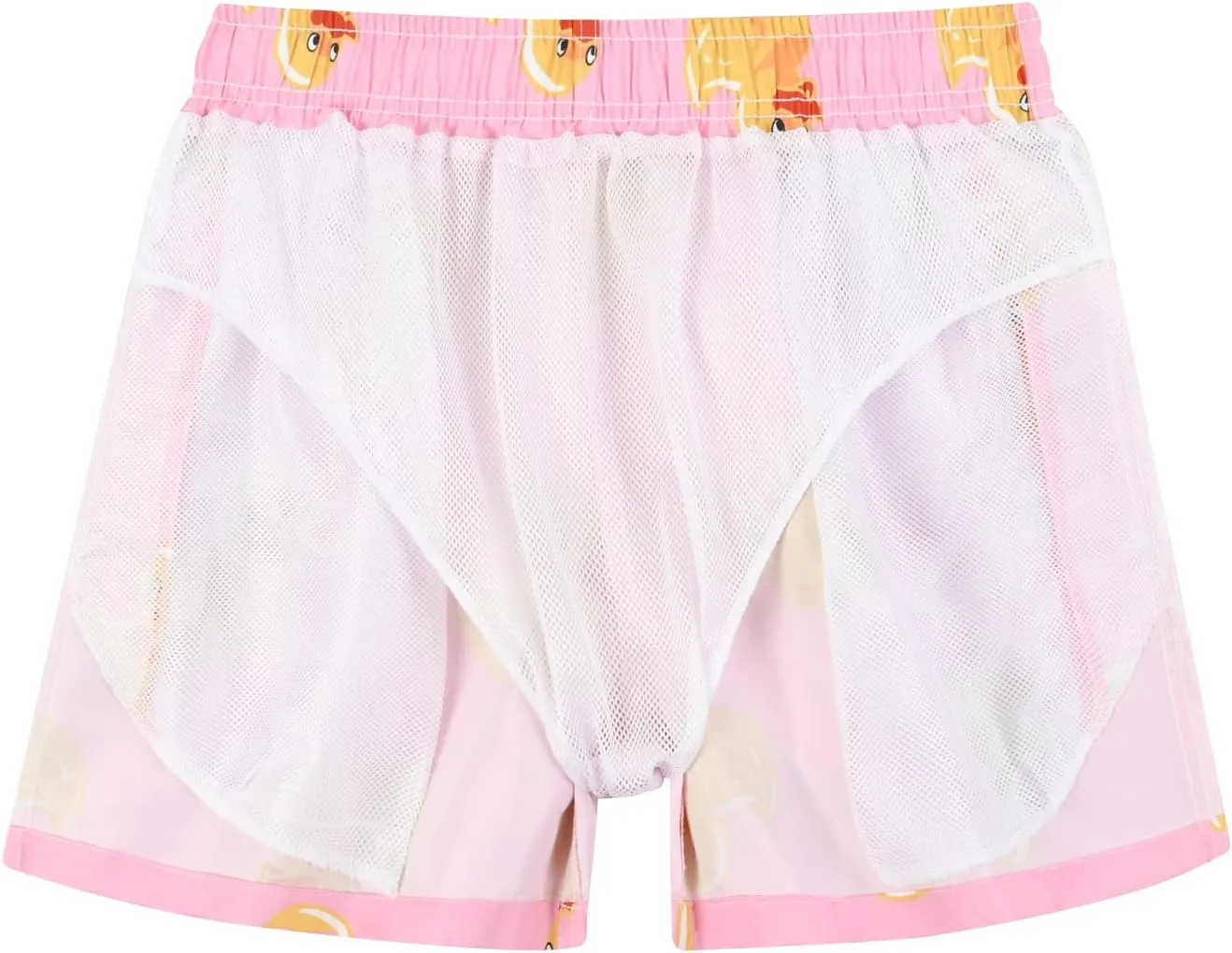 MADHERO Mens Swim Trunks Short Funny Swimming Shorts Bathing Suit with Mesh Liner 3 Inch