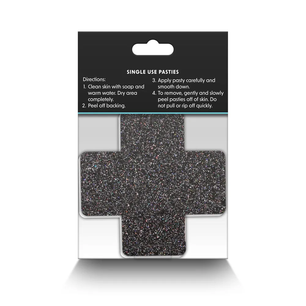 NS Novelties Pretty Pasties Cross 2 Pack - Black & Gold