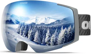 OMID Ski Goggles, V1 Polarized Magnetic Lens Anti-fog Snow Goggles for Men Women