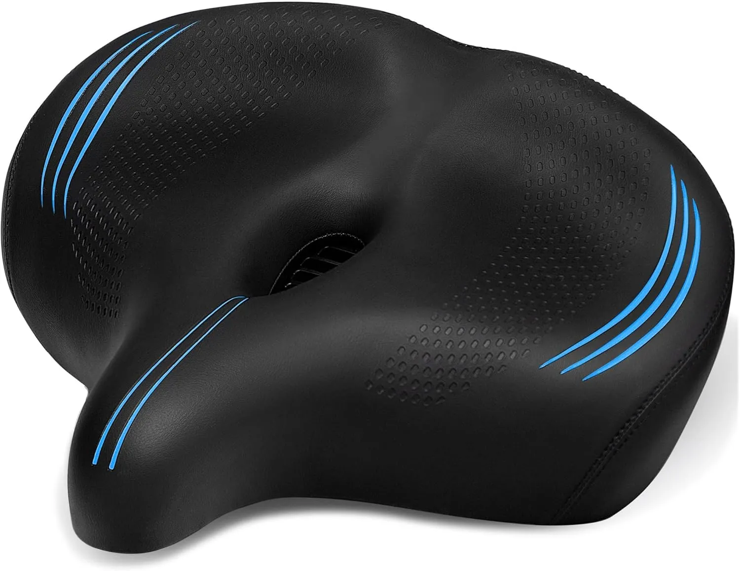 Oversized Bike Seat for Men & Women Comfort, Extra Wide Soft Bicycle Seat Cushion, Large Comfortable Padded Replacement Bike Saddle for Peloton Bike, Stationary Exercise Bike, City Bike, Ebike