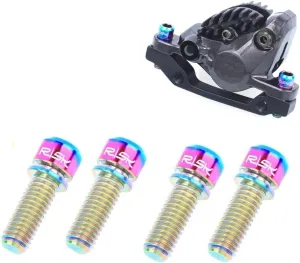 Pack of 4 pcs Titanium Bolts Screws for MTB Road Bicycle and Mountain Bike Disc Caliper, M6X20mm