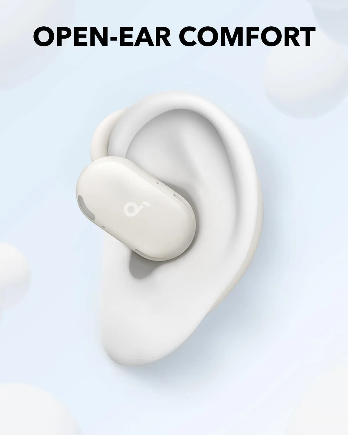 Soundcore V20i by Anker Open-Ear Headphones, Adjustable Ear Hooks, Ultra-Comfort, Snug Fit, Powerful Sound, Clear Calls, IP55, LED Lights, 36H Playtime, Bluetooth 5.4 Earbuds, Multipoint Connection