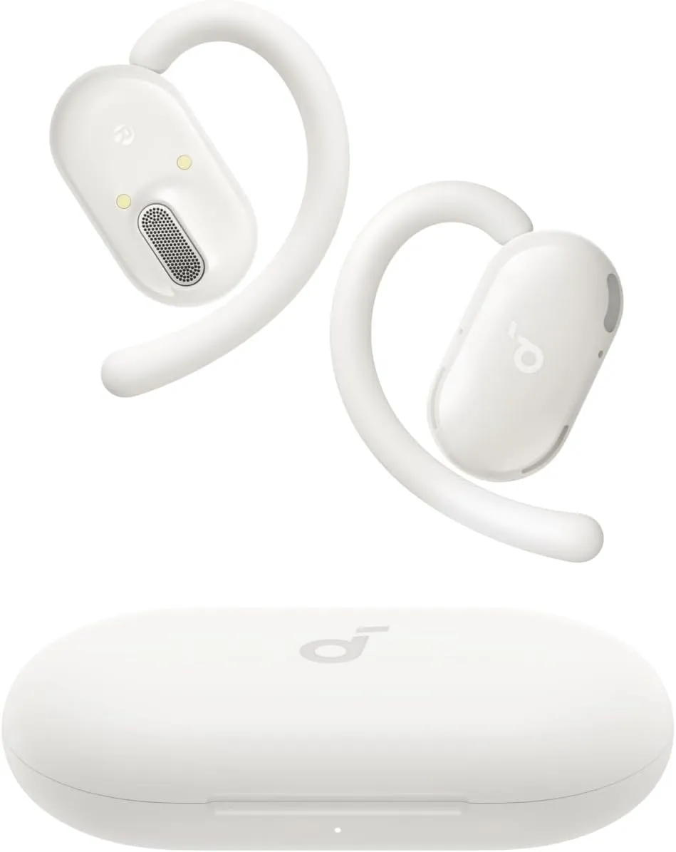 Soundcore V20i by Anker Open-Ear Headphones, Adjustable Ear Hooks, Ultra-Comfort, Snug Fit, Powerful Sound, Clear Calls, IP55, LED Lights, 36H Playtime, Bluetooth 5.4 Earbuds, Multipoint Connection