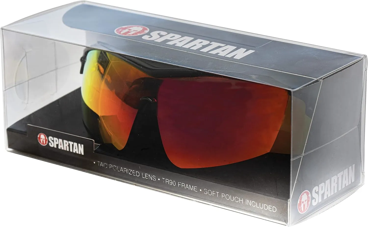 Spartan Pro Sunglasses - Impact Resistant - Polarized Lenses - UV Protected - Soft Pouch Included - TR 90 Frames
