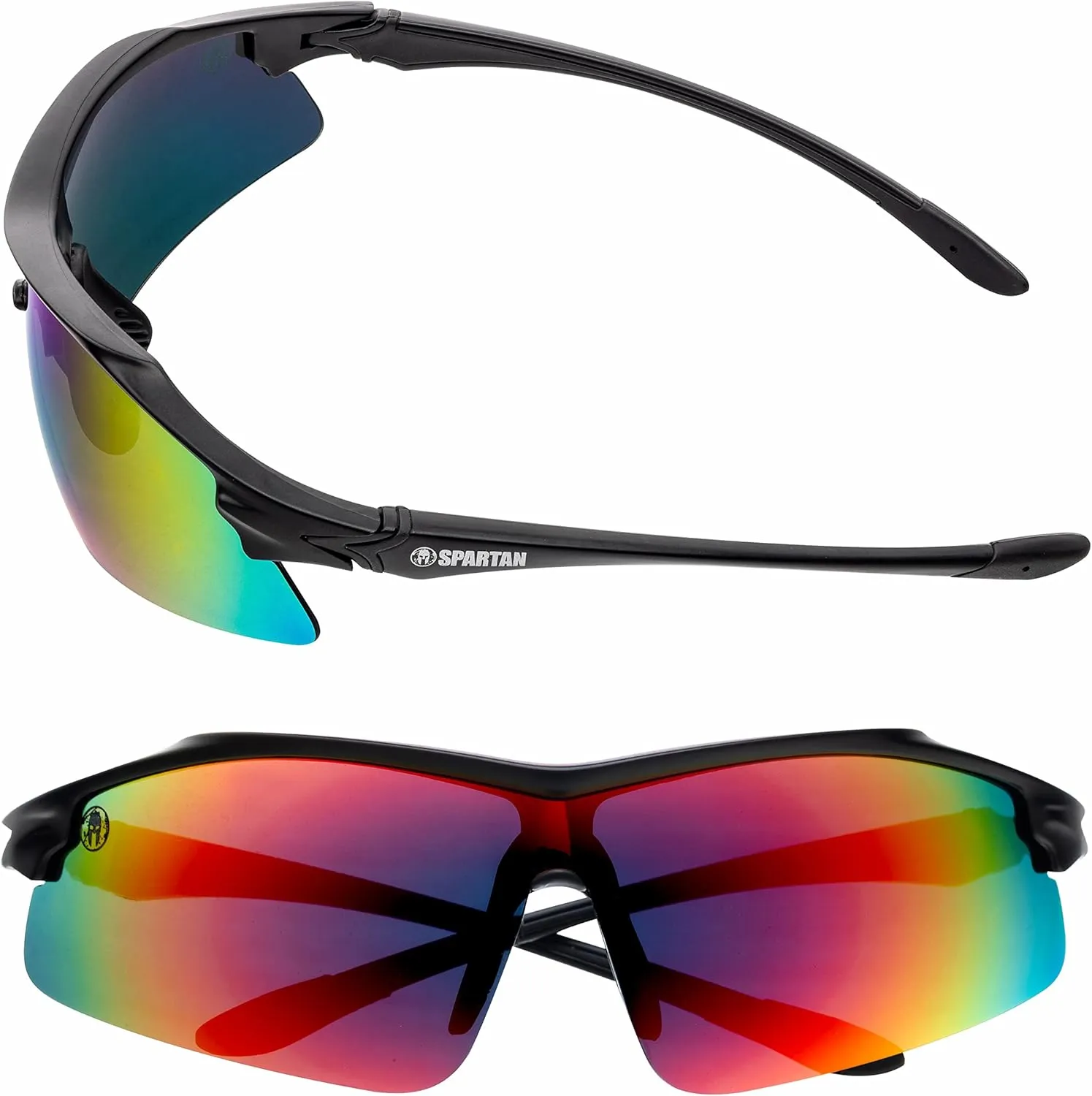 Spartan Pro Sunglasses - Impact Resistant - Polarized Lenses - UV Protected - Soft Pouch Included - TR 90 Frames