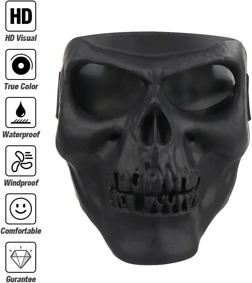 Spooky Skull Face Mask for Airsoft Paintball Motor Racing Polarized Lens