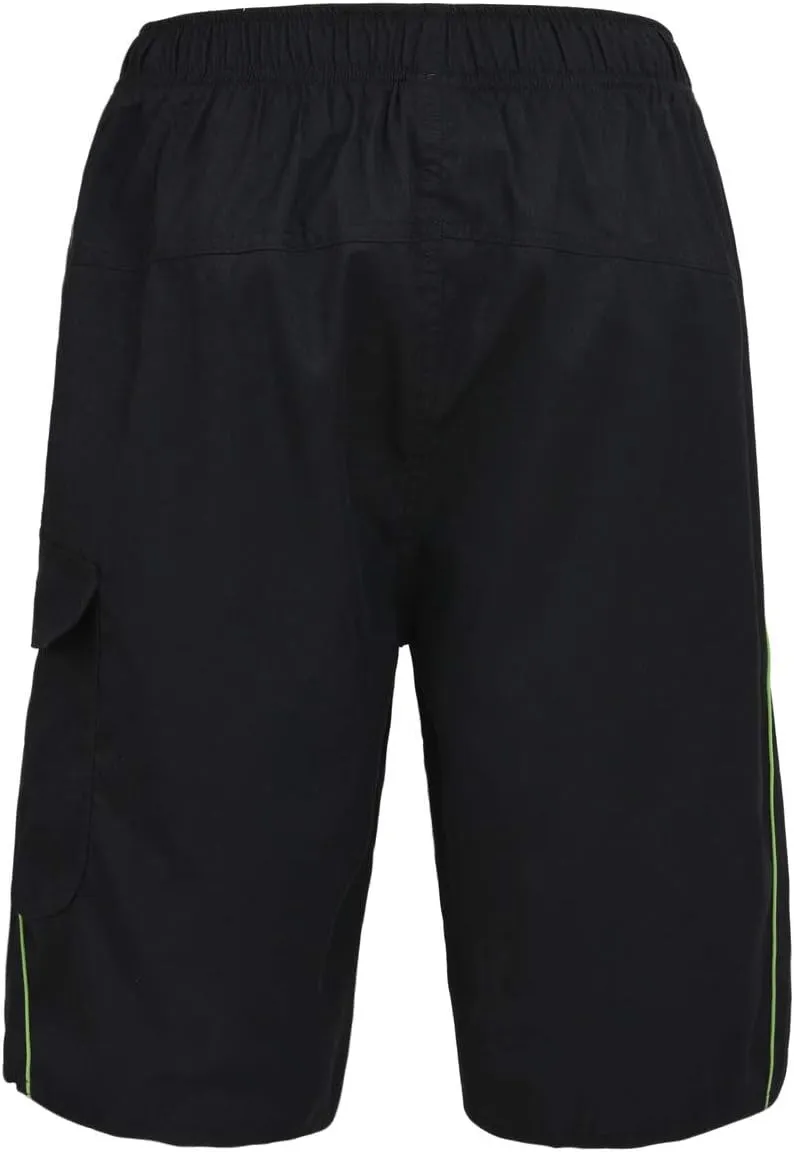 unitop Men's Swimming Trunks Quick Dry Summer Striped Beach Board Shorts with Lining