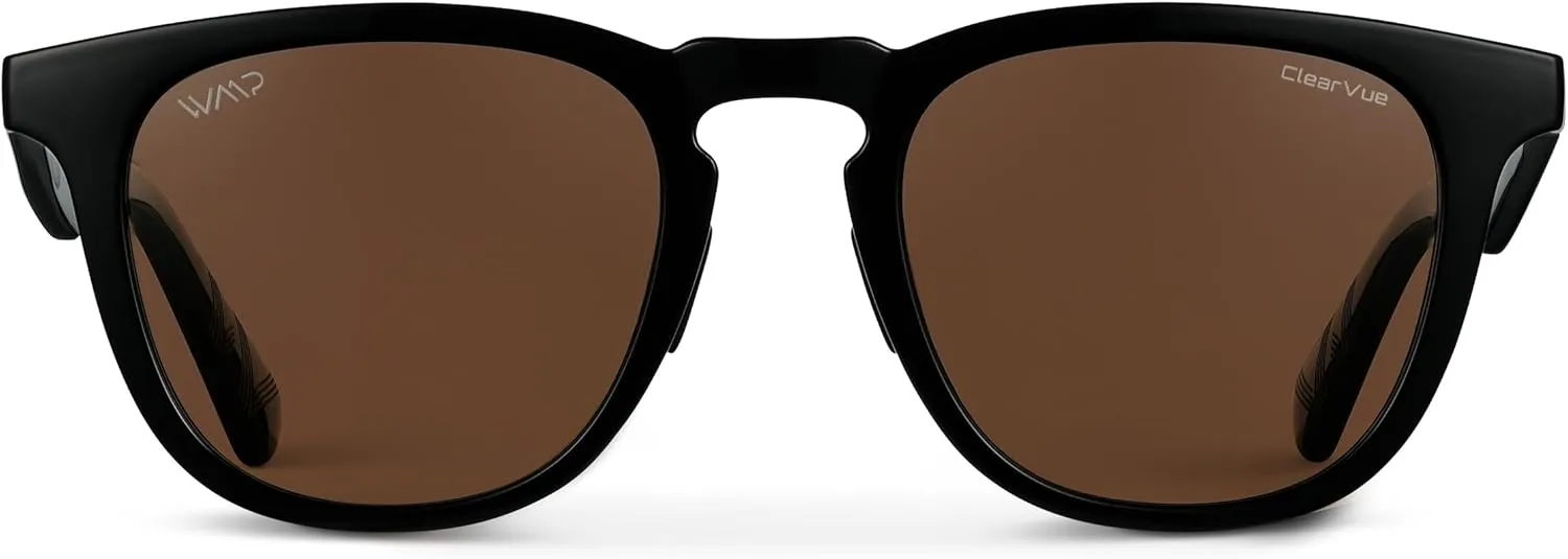 WMP Eyewear  Mens Polarized Sport & Golf Sunglasses: Round Frame, Anti-Reflective Lenses, Non-Slip Nose Pads, Lightweight