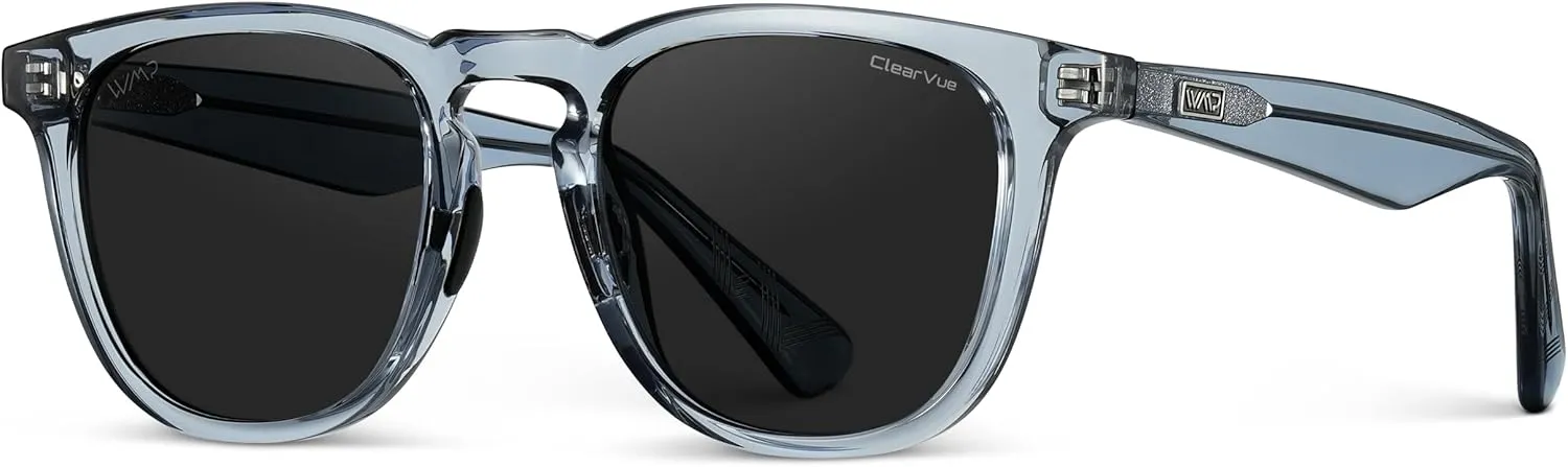 WMP Eyewear  Mens Polarized Sport & Golf Sunglasses: Round Frame, Anti-Reflective Lenses, Non-Slip Nose Pads, Lightweight