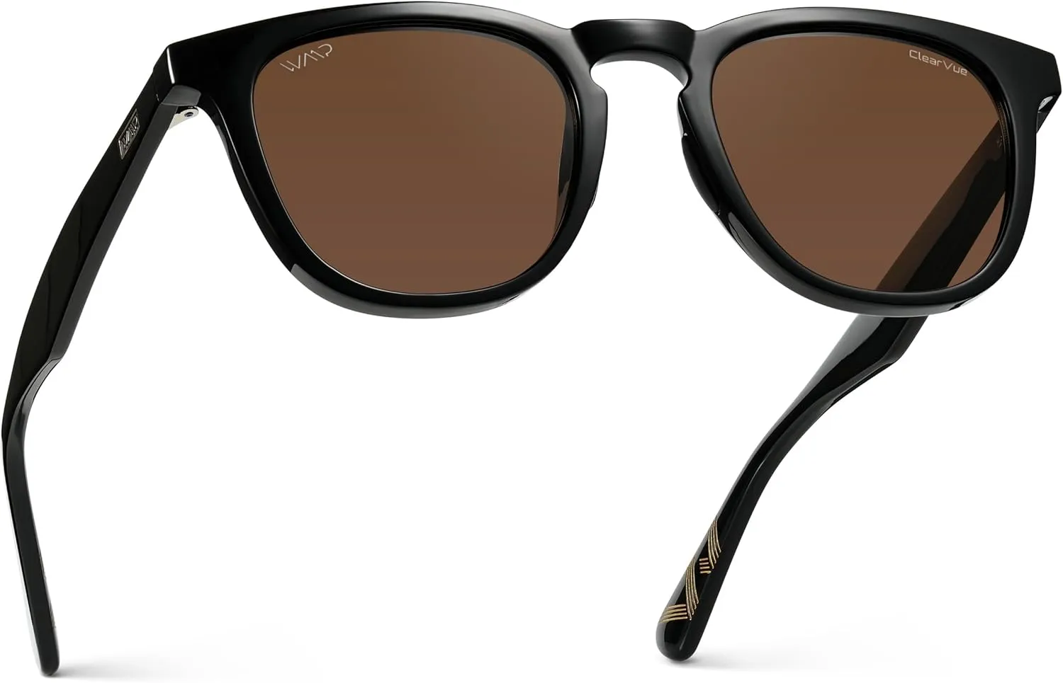 WMP Eyewear  Mens Polarized Sport & Golf Sunglasses: Round Frame, Anti-Reflective Lenses, Non-Slip Nose Pads, Lightweight
