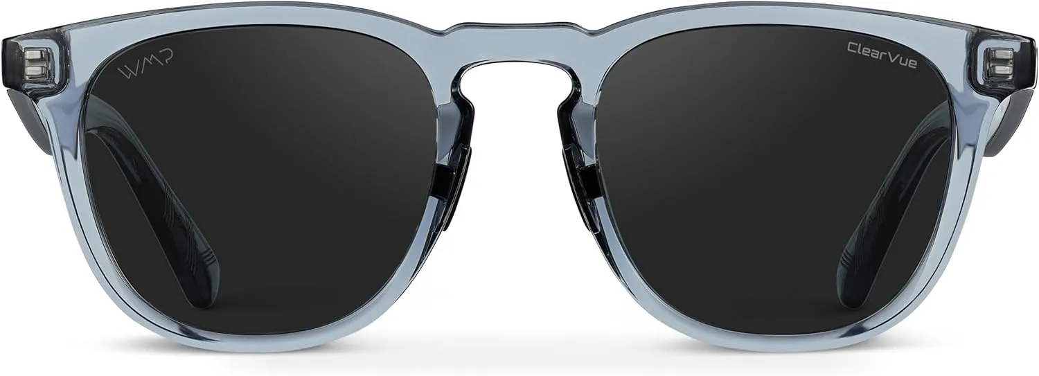 WMP Eyewear  Mens Polarized Sport & Golf Sunglasses: Round Frame, Anti-Reflective Lenses, Non-Slip Nose Pads, Lightweight