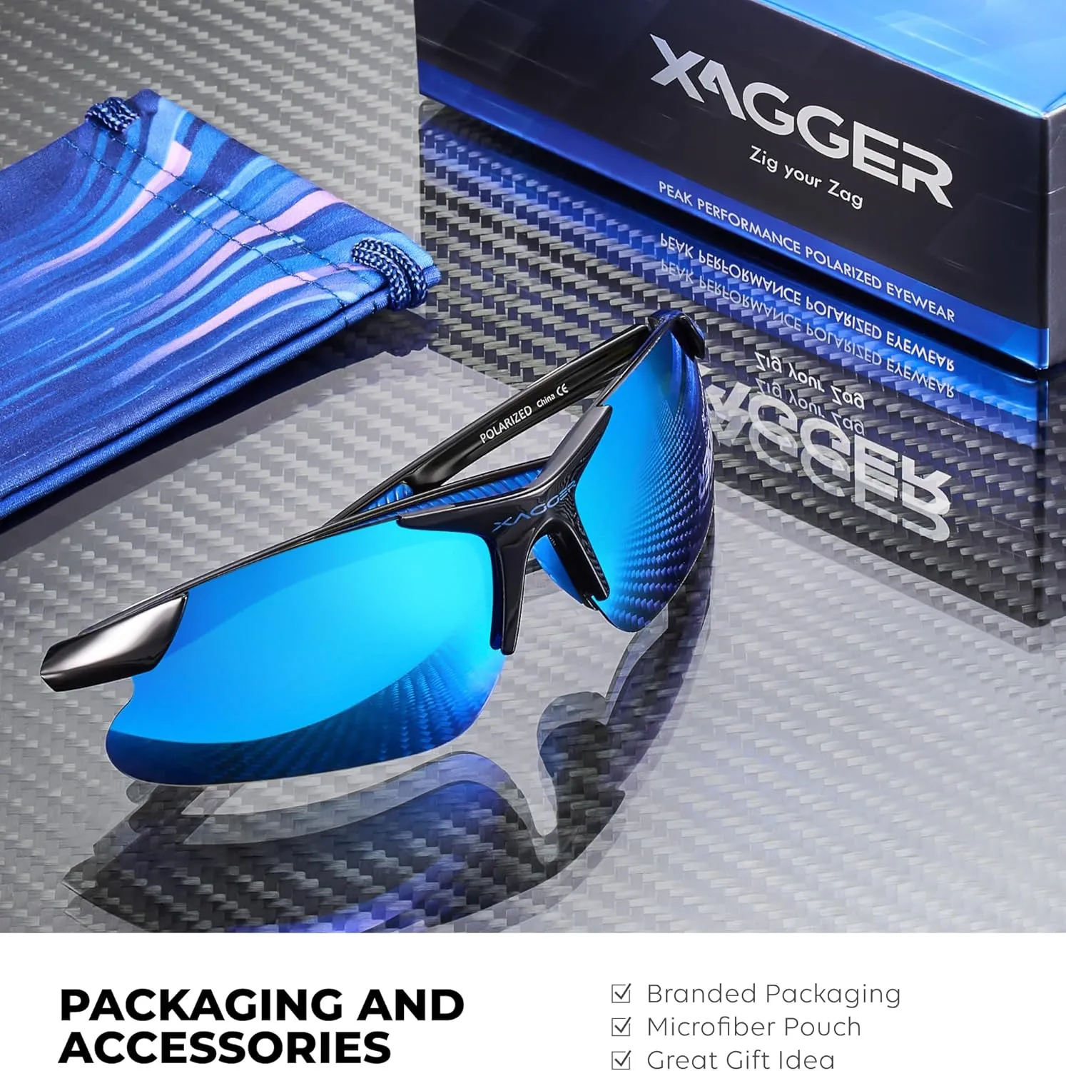 Xagger Kids Youth Polarized Sports Sunglasses for Boys Girls Baseball Softball Glasses TR90 Frame